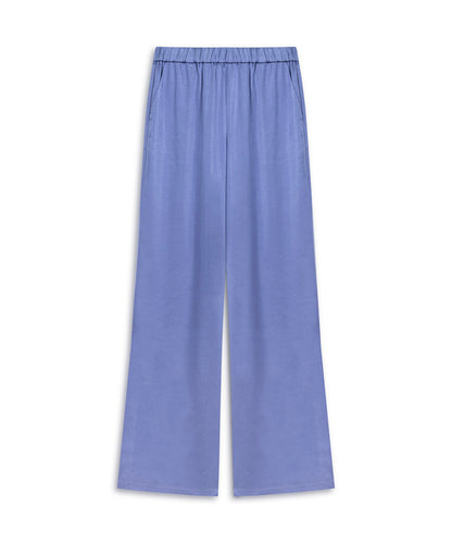 Elastic Waist Wide-Leg Trousers