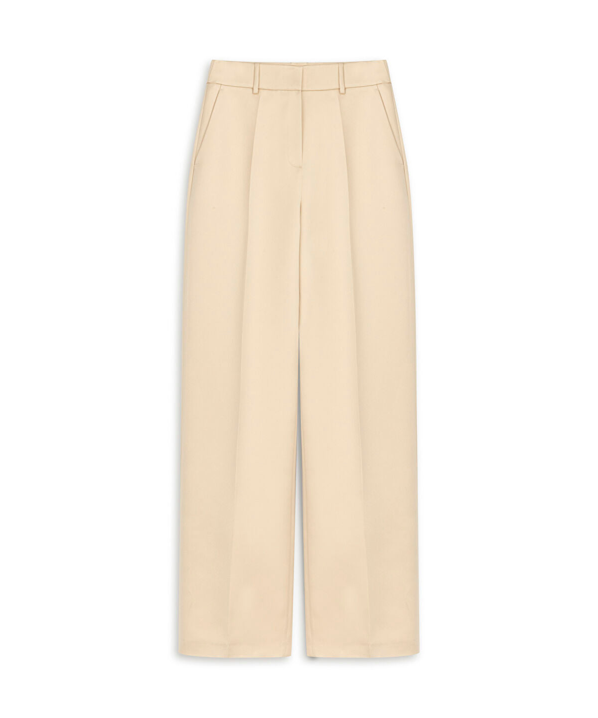 Zoomed Pressed Crease Wide-Leg Trousers