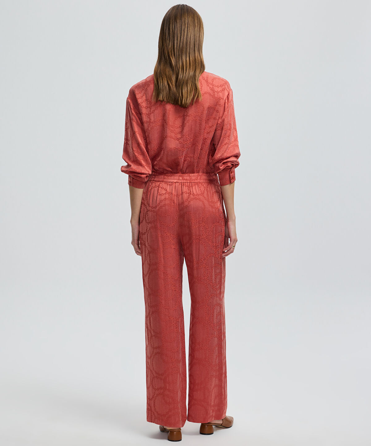 Zoomed Printed Wide-Leg Trousers