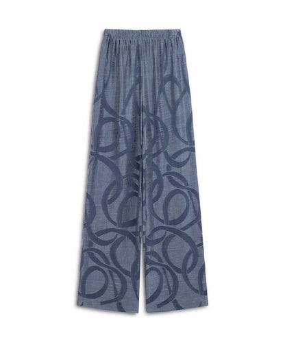 Printed Cupro Trousers
