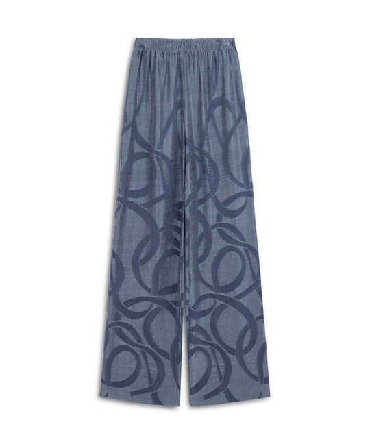 Printed Cupro Trousers