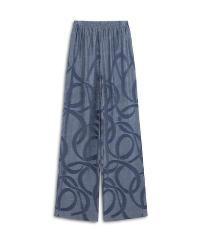 Printed Cupro Trousers