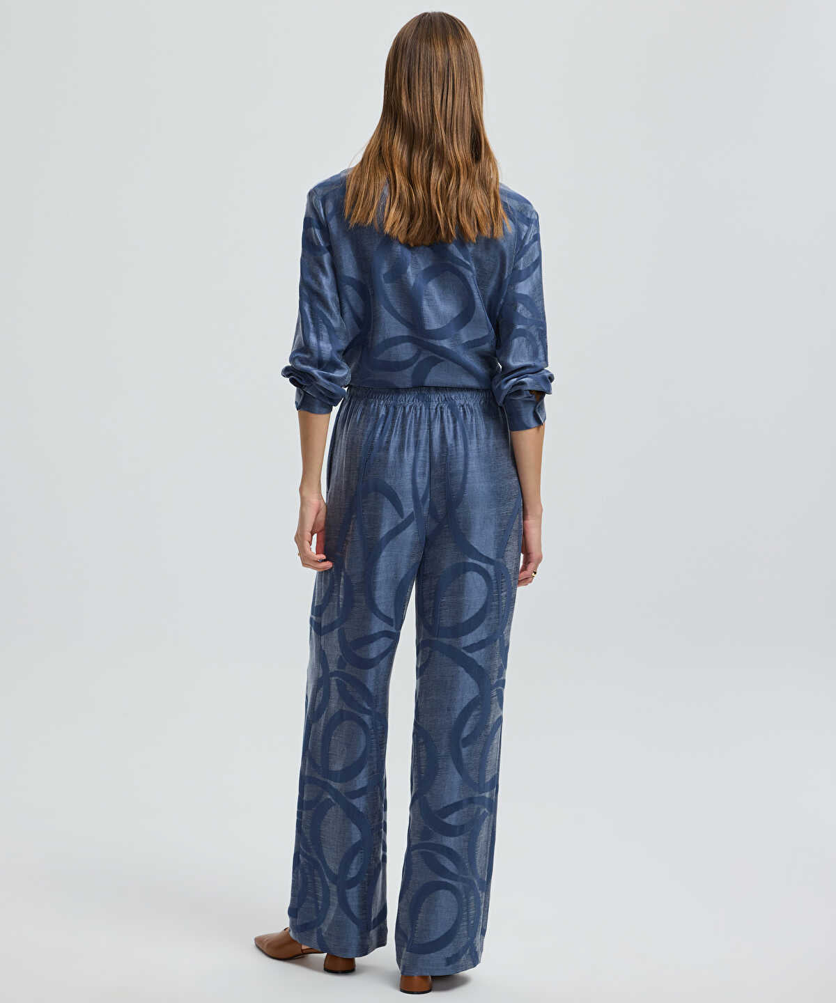 Printed Cupro Trousers