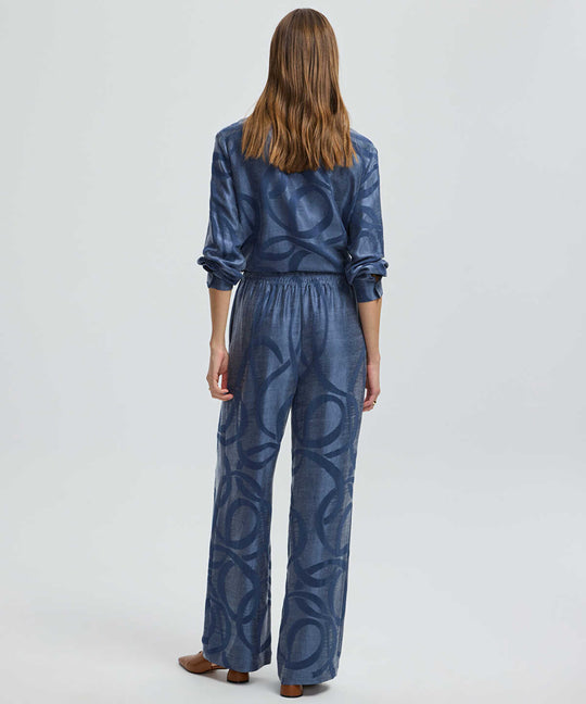 Printed Cupro Trousers