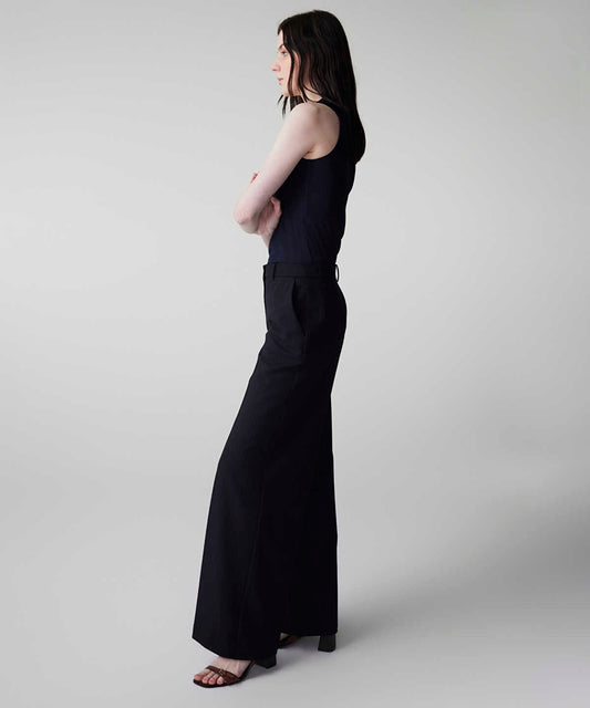 Striped Wide-Leg Trousers