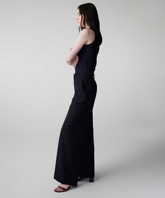 Striped Wide-Leg Trousers