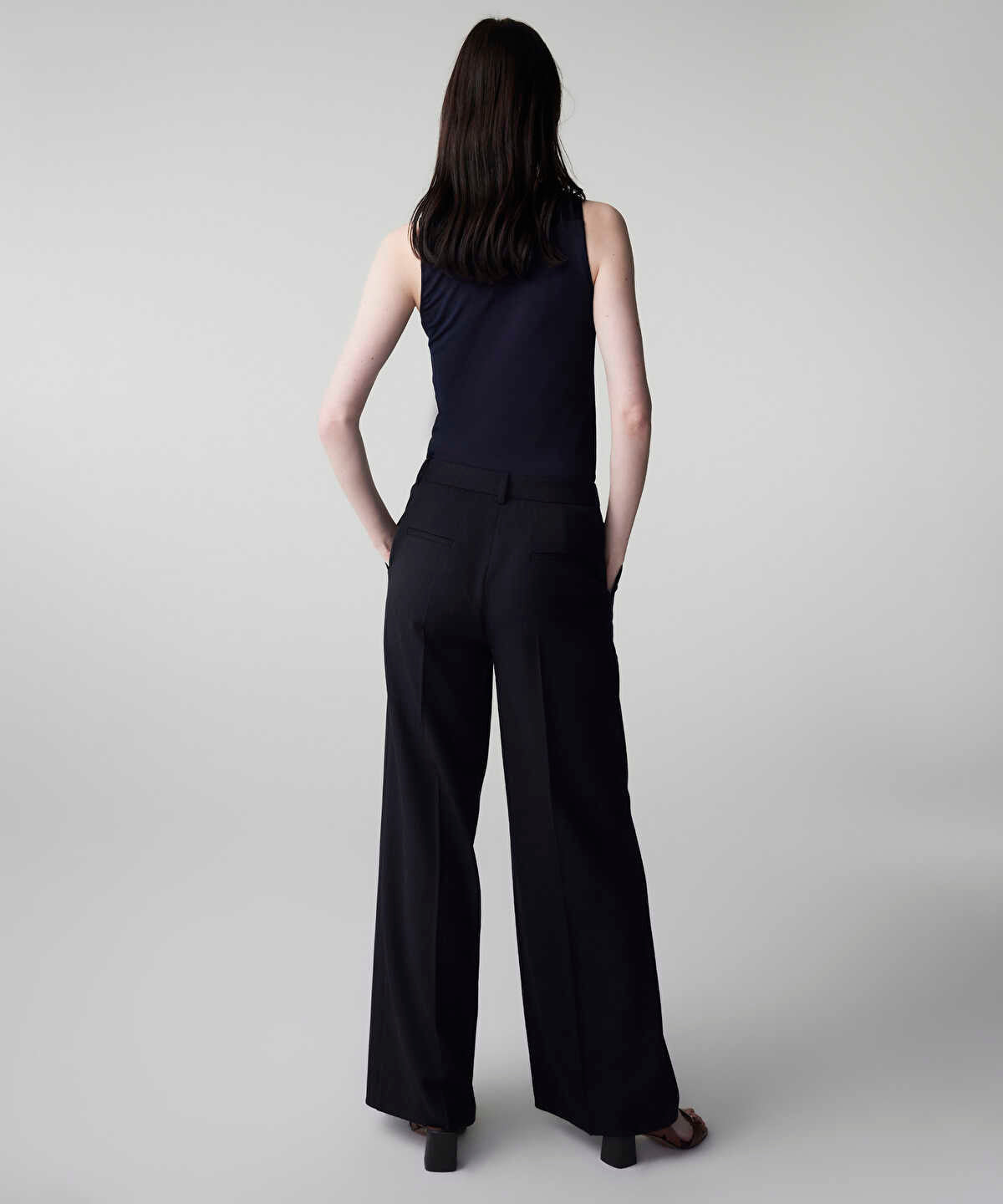 Zoomed Striped Wide-Leg Trousers