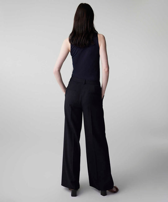 Striped Wide-Leg Trousers