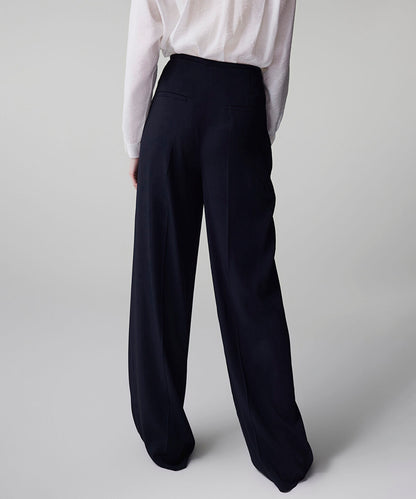 Tie Waist Wide-Leg Trousers