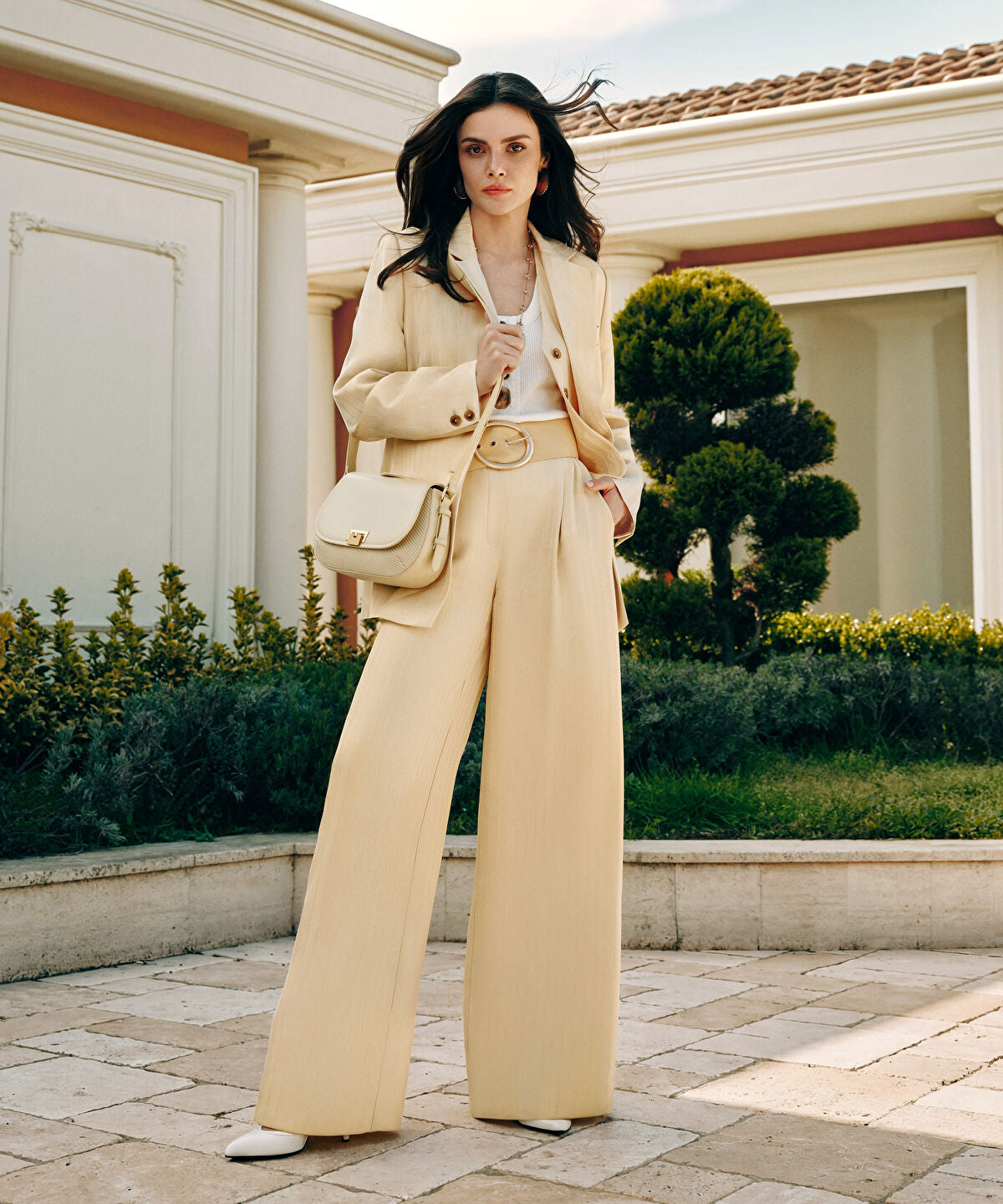 Zoomed Striped Jacquard Trousers