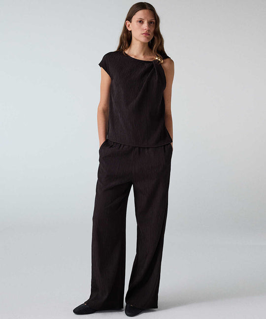 Crinkle-Effect Trousers