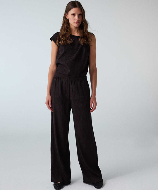Crinkle-Effect Trousers