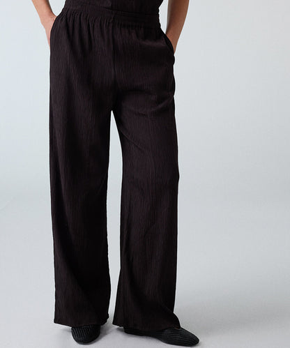 Crinkle-Effect Trousers