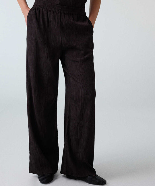 Crinkle-Effect Trousers