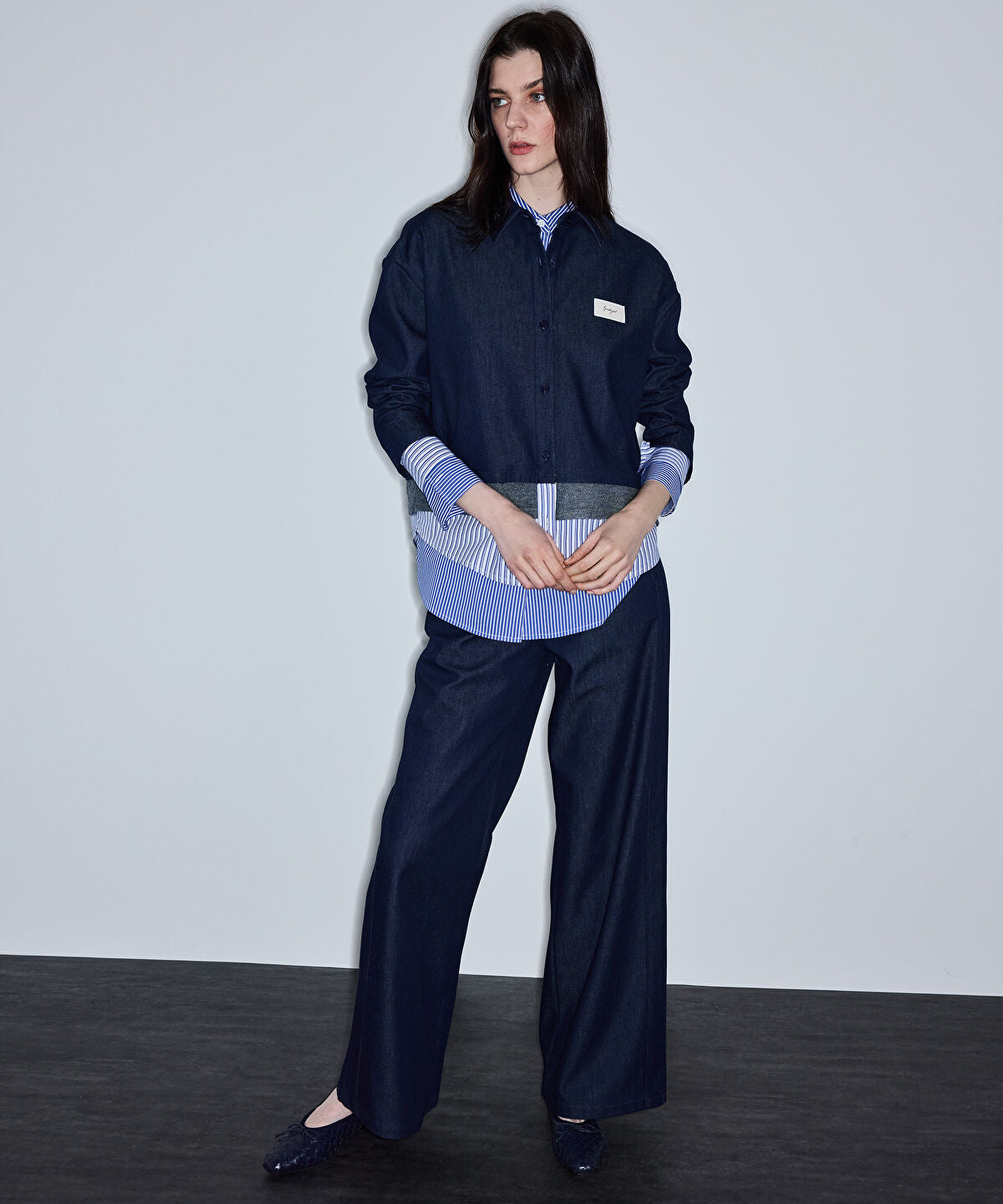 Zoomed Triple Layer Contrast Waist Trousers