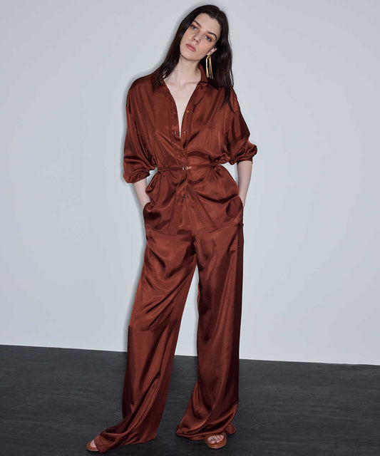 Wide-Leg Trousers with Elastic Waistband