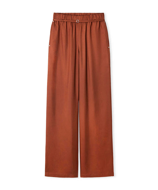 Wide-Leg Trousers with Elastic Waistband