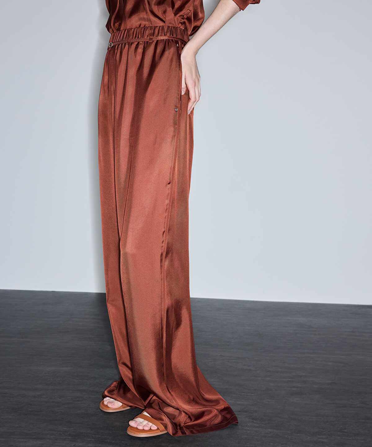Wide-Leg Trousers with Elastic Waistband