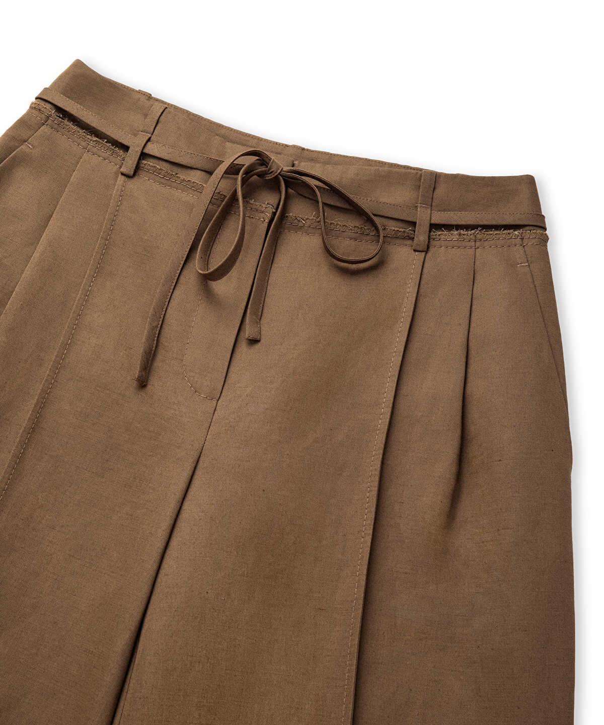 Zoomed Belted Wide Leg Trousers