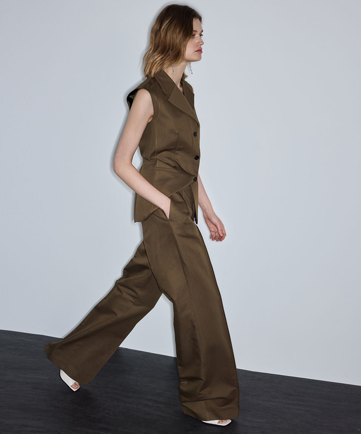 Belted Wide Leg Trousers