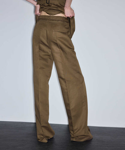 Belted Wide Leg Trousers