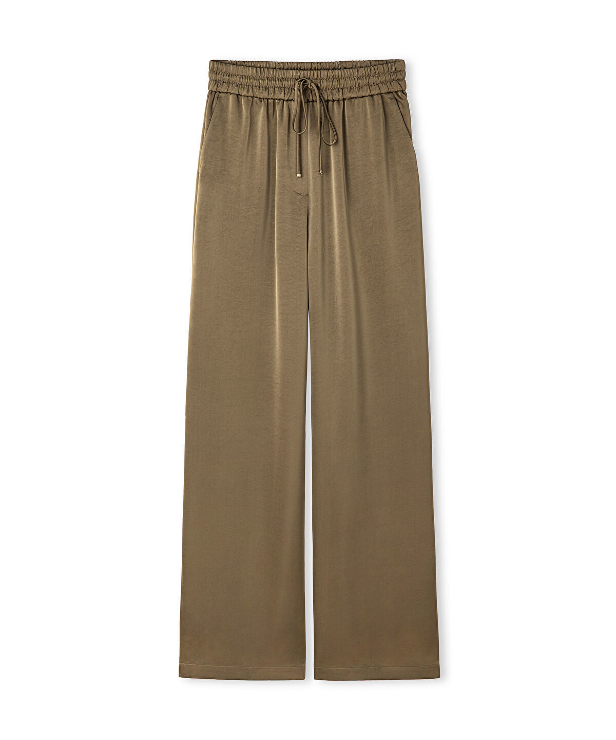 Satin Wide Leg Trousers 
