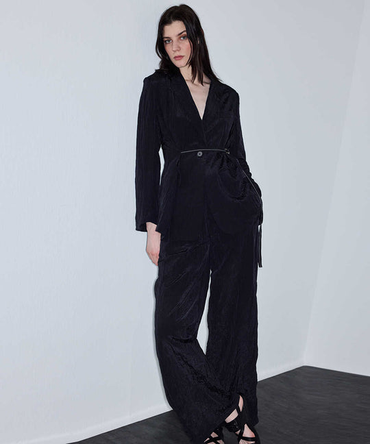 Crinkle-Effect Trousers 