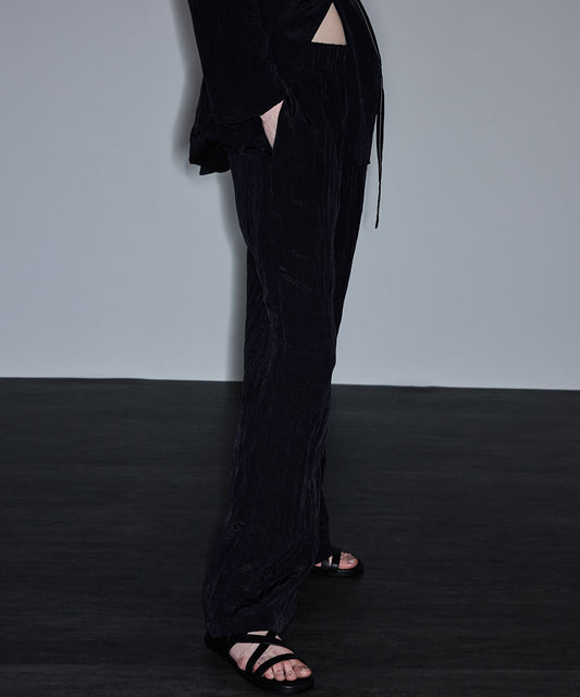 Crinkle-Effect Trousers 