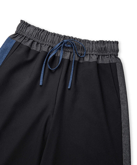 Contrast Waist Color-Block Trousers