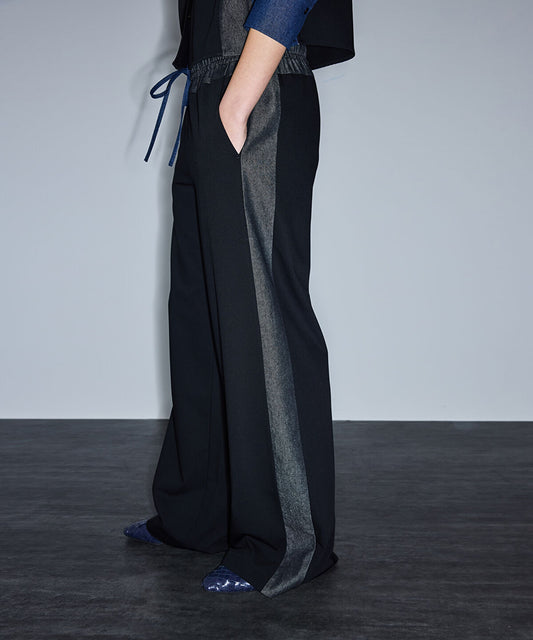 Contrast Waist Color-Block Trousers