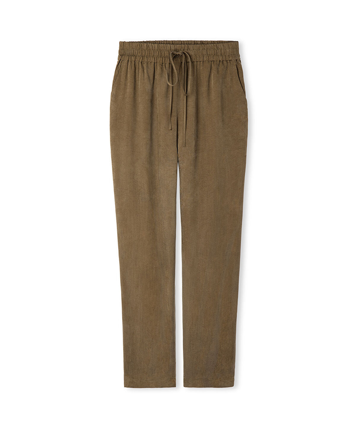 Zoomed Tie Waist Carrot Trousers