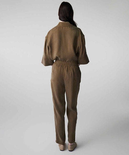 Tie Waist Carrot Trousers