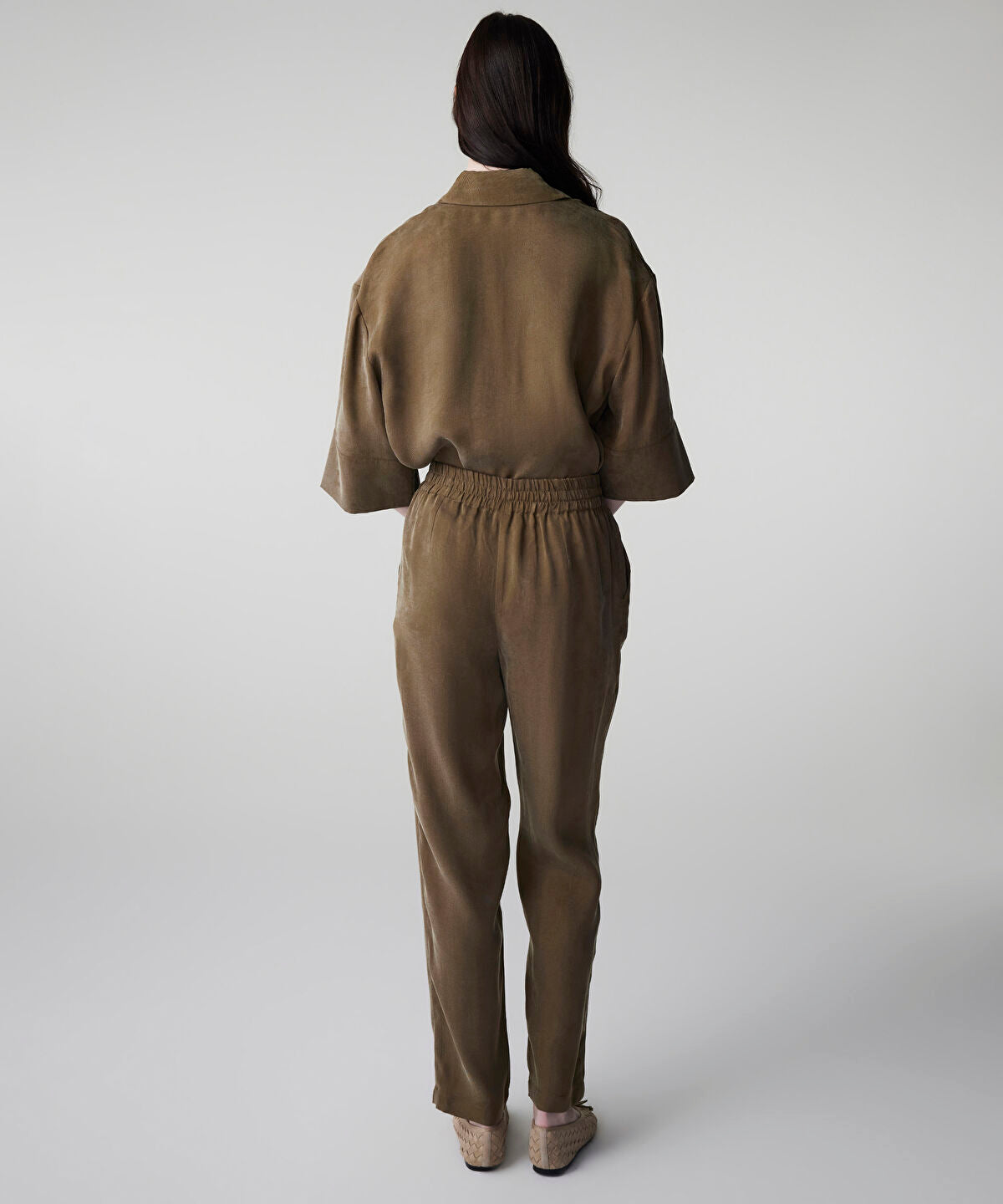 Tie Waist Carrot Trousers