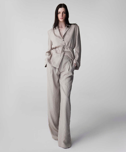 Striped Jacquard Trousers