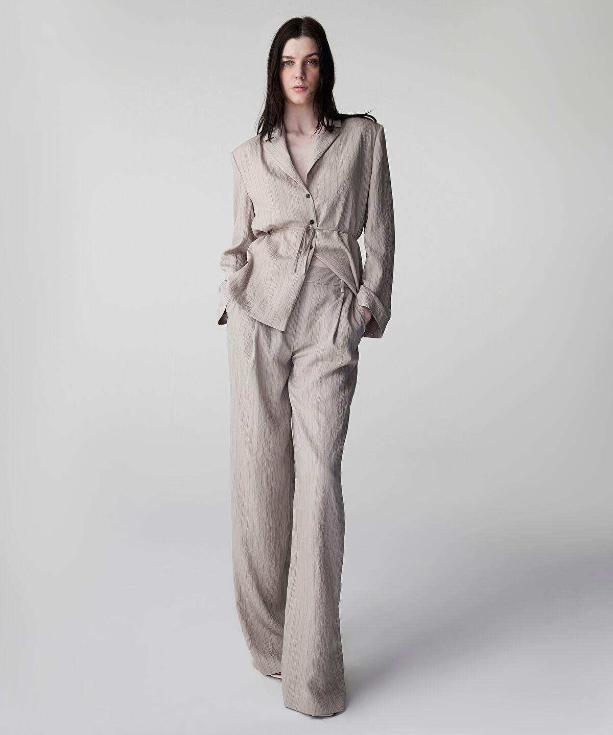 Striped Jacquard Trousers