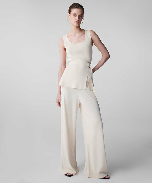 Wide Leg Knit Trousers