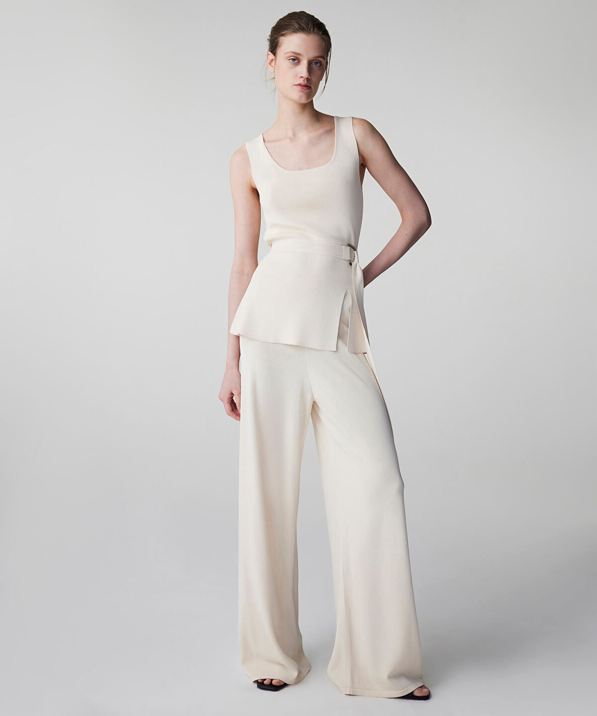 Wide Leg Knit Trousers