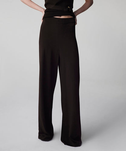 Wide Leg Knit Trousers