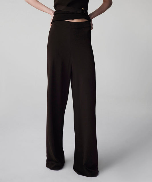 Wide Leg Knit Trousers