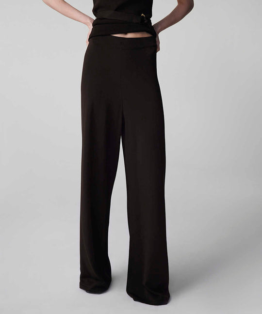 Wide Leg Knit Trousers