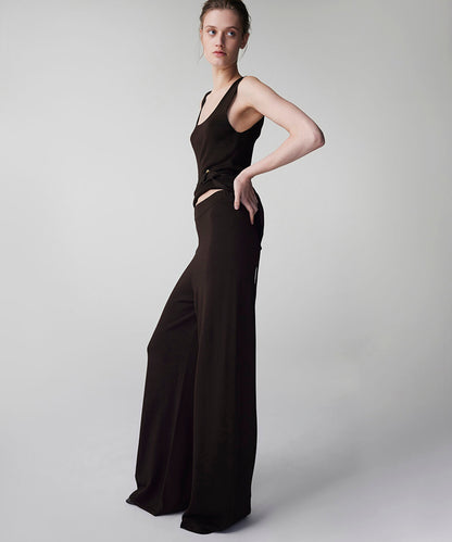 Wide Leg Knit Trousers