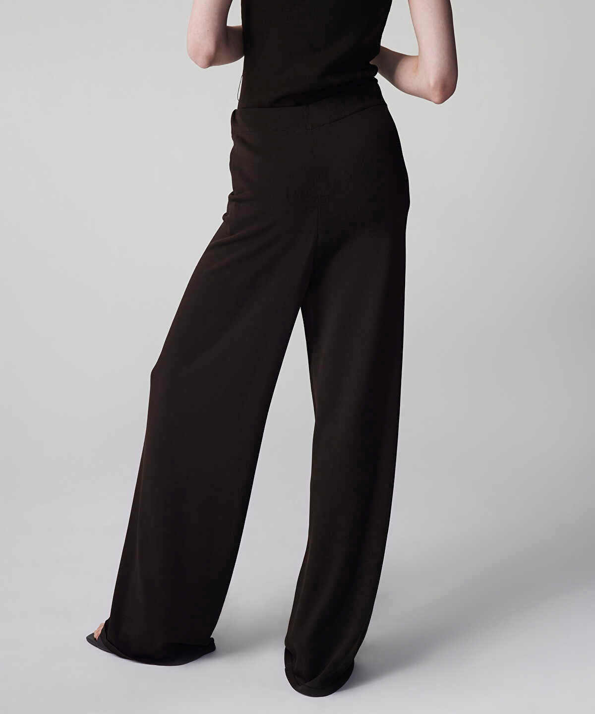 Wide Leg Knit Trousers