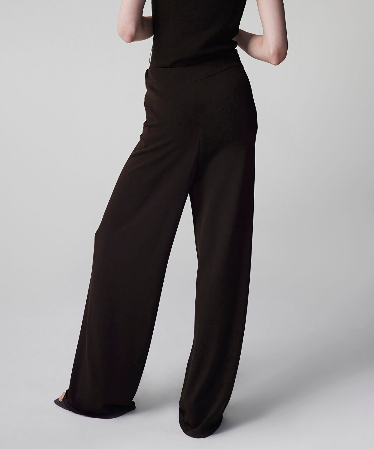 Zoomed Wide Leg Knit Trousers