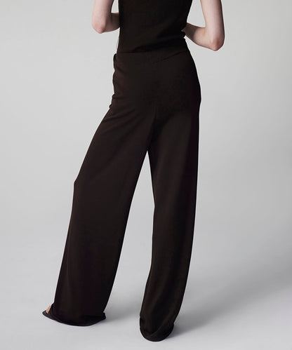 Wide Leg Knit Trousers