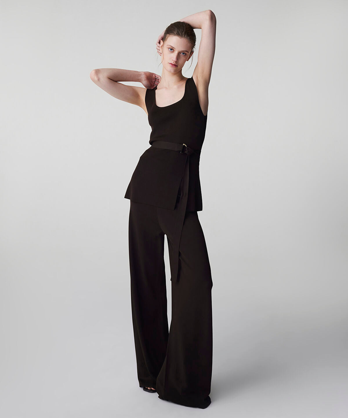 Zoomed Wide Leg Knit Trousers