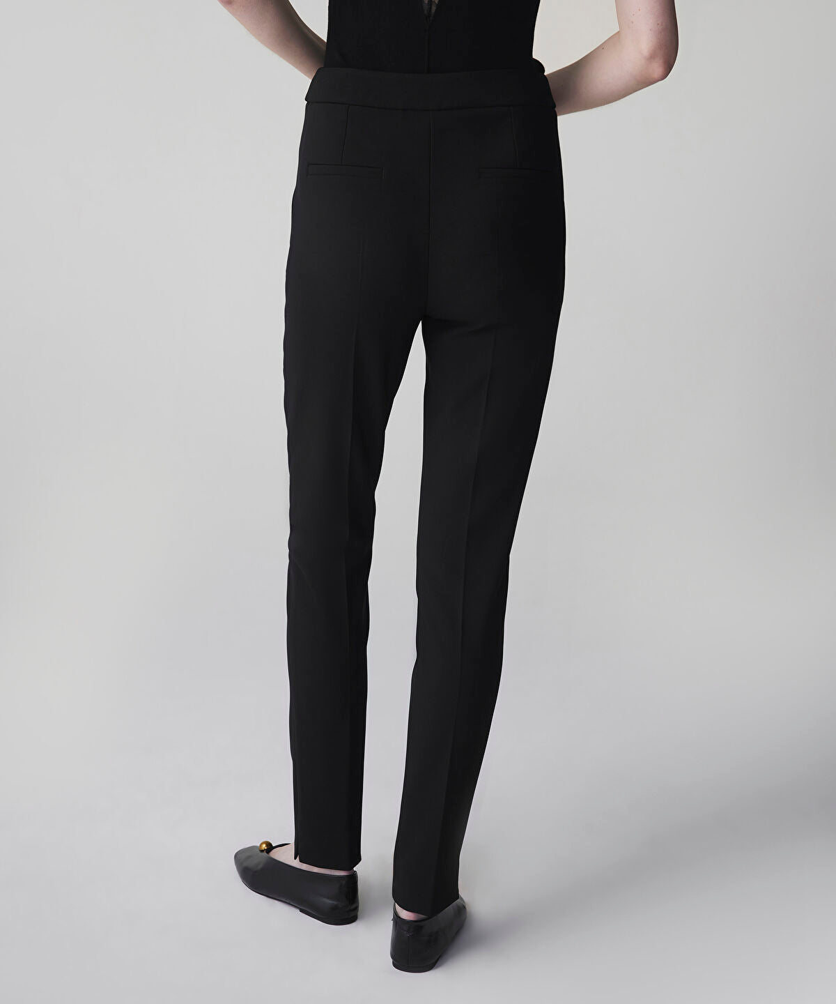 Zoomed Skinny Trousers with Metal Accents 