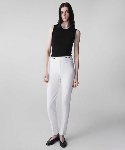 Skinny Trousers with Metal Accents 