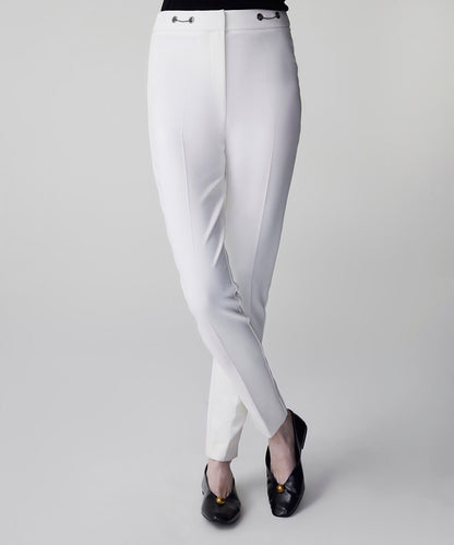 Skinny Trousers with Metal Accents 