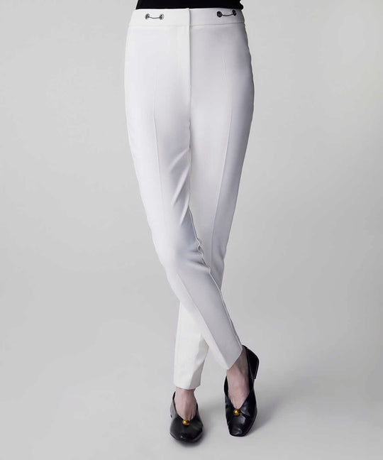 Skinny Trousers with Metal Accents 
