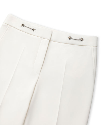 Skinny Trousers with Metal Accents 
